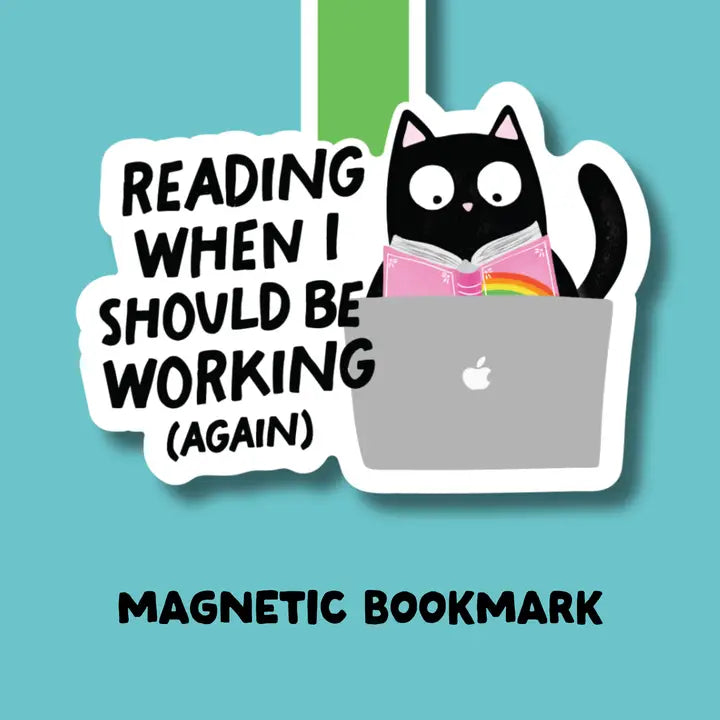 Reading When I Should Be Working Magnetic Bookmark
