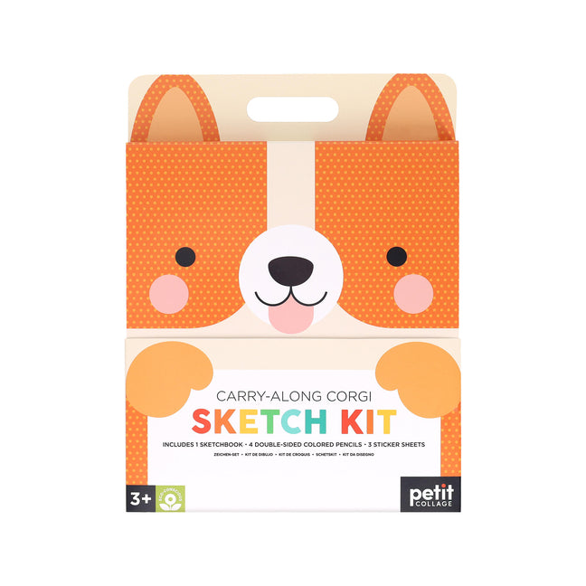 Carry-Along Corgi Sketch Kit [With Sticker(s) and Pens/Pencils]