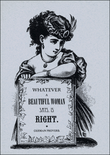 Whatever a beautiful women says