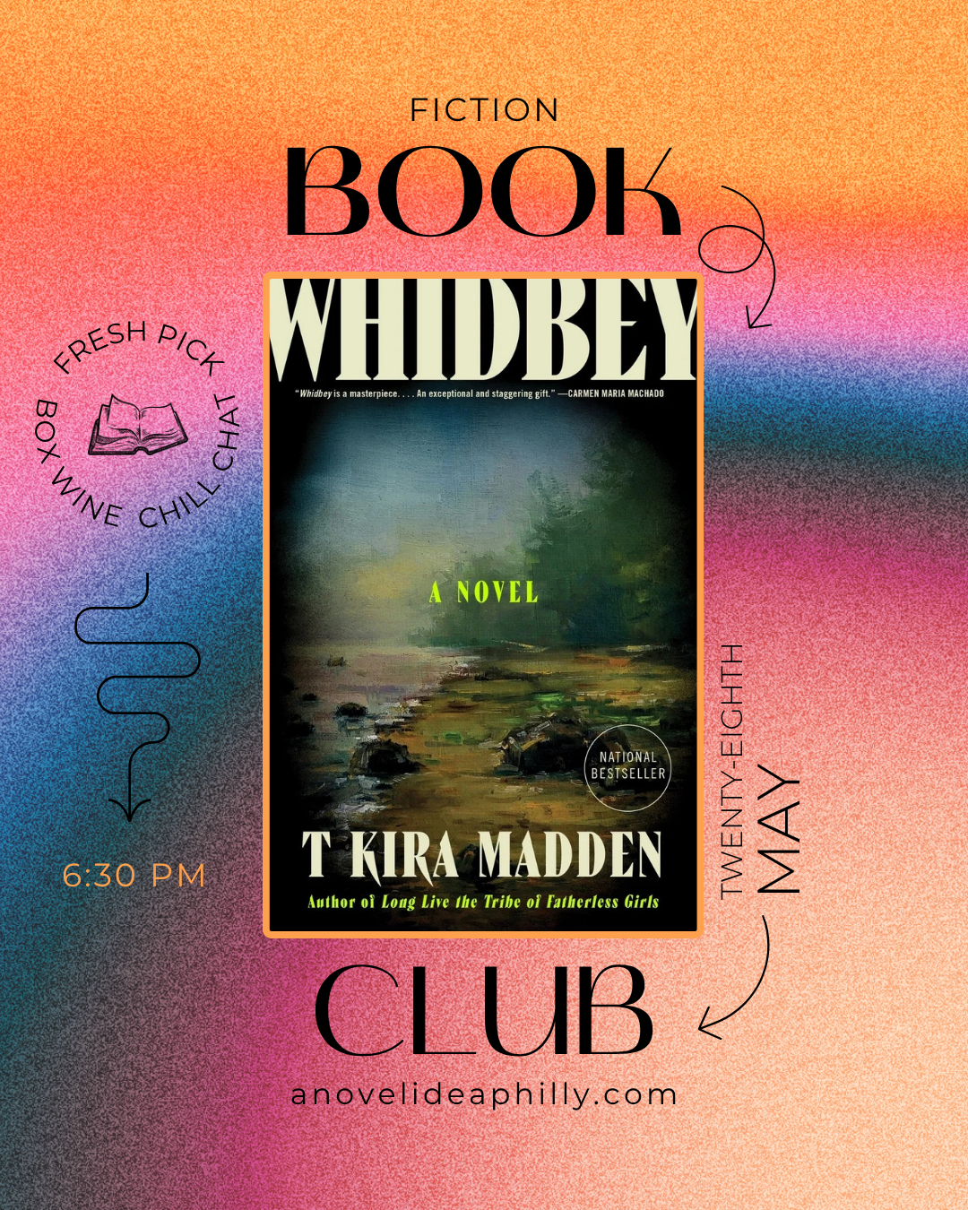 Adult Fiction Book Club: Whidbey | Thursday, May 28th 6:30pm