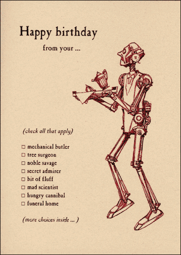 Mechanical Butler Card