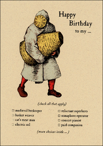 Medieval Beekeeper Card