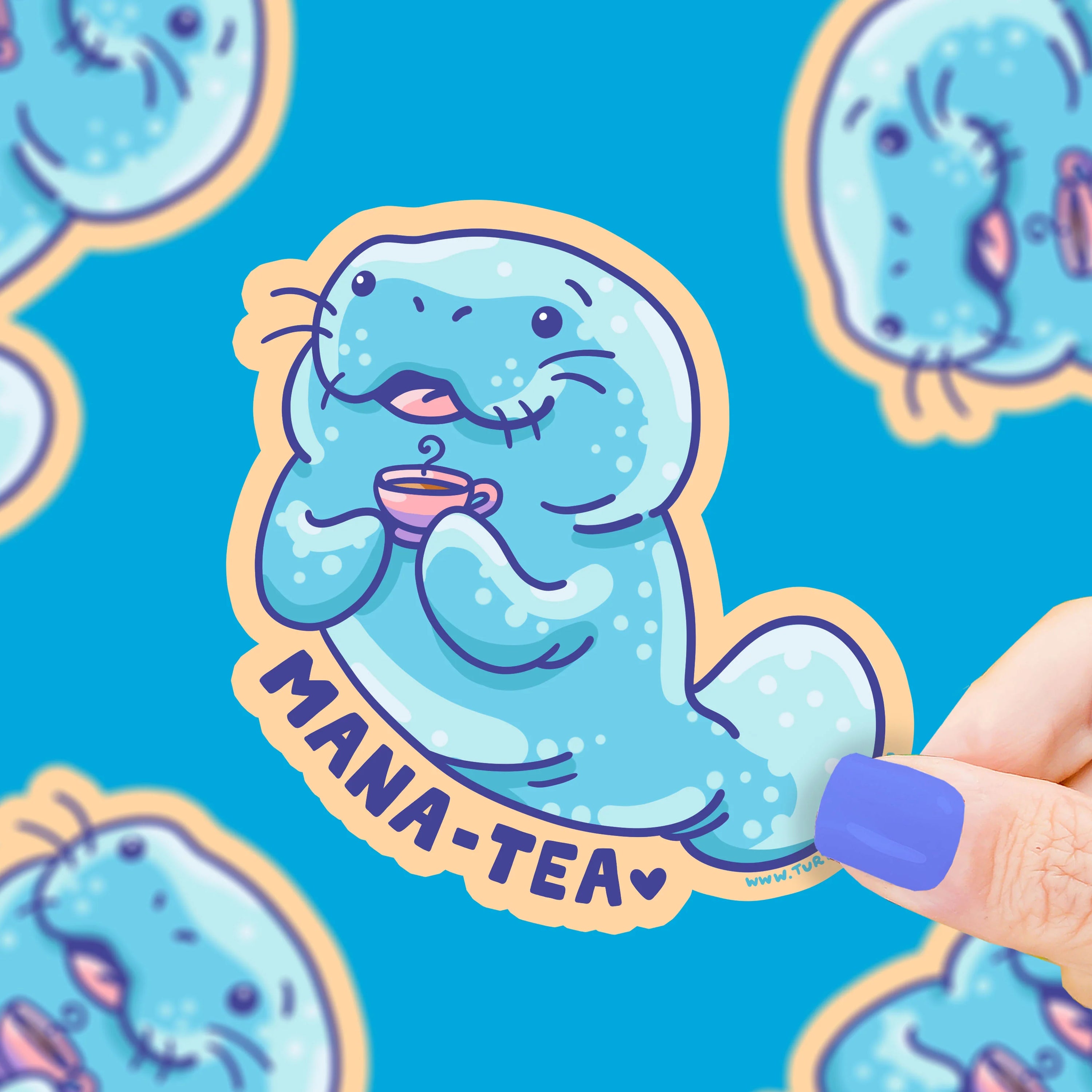 Mana-Tea Manatee Sticker