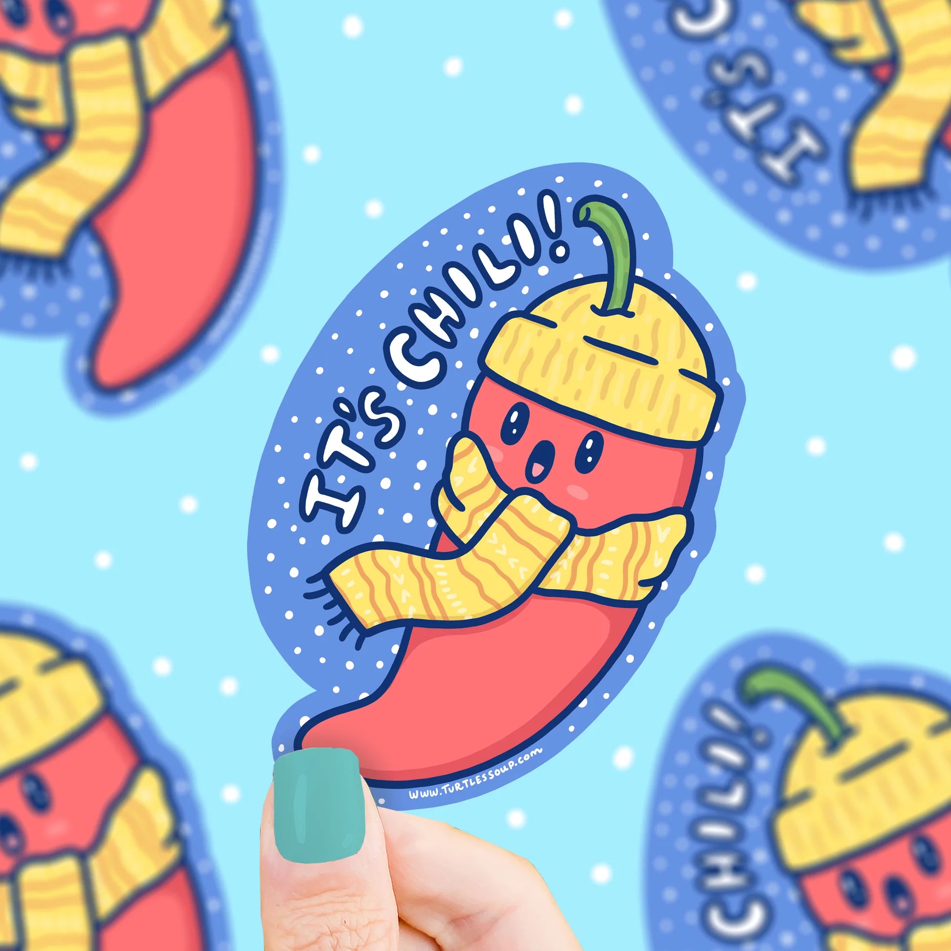 It's Chili Pepper Cold Hot Pepper Vinyl Sticker