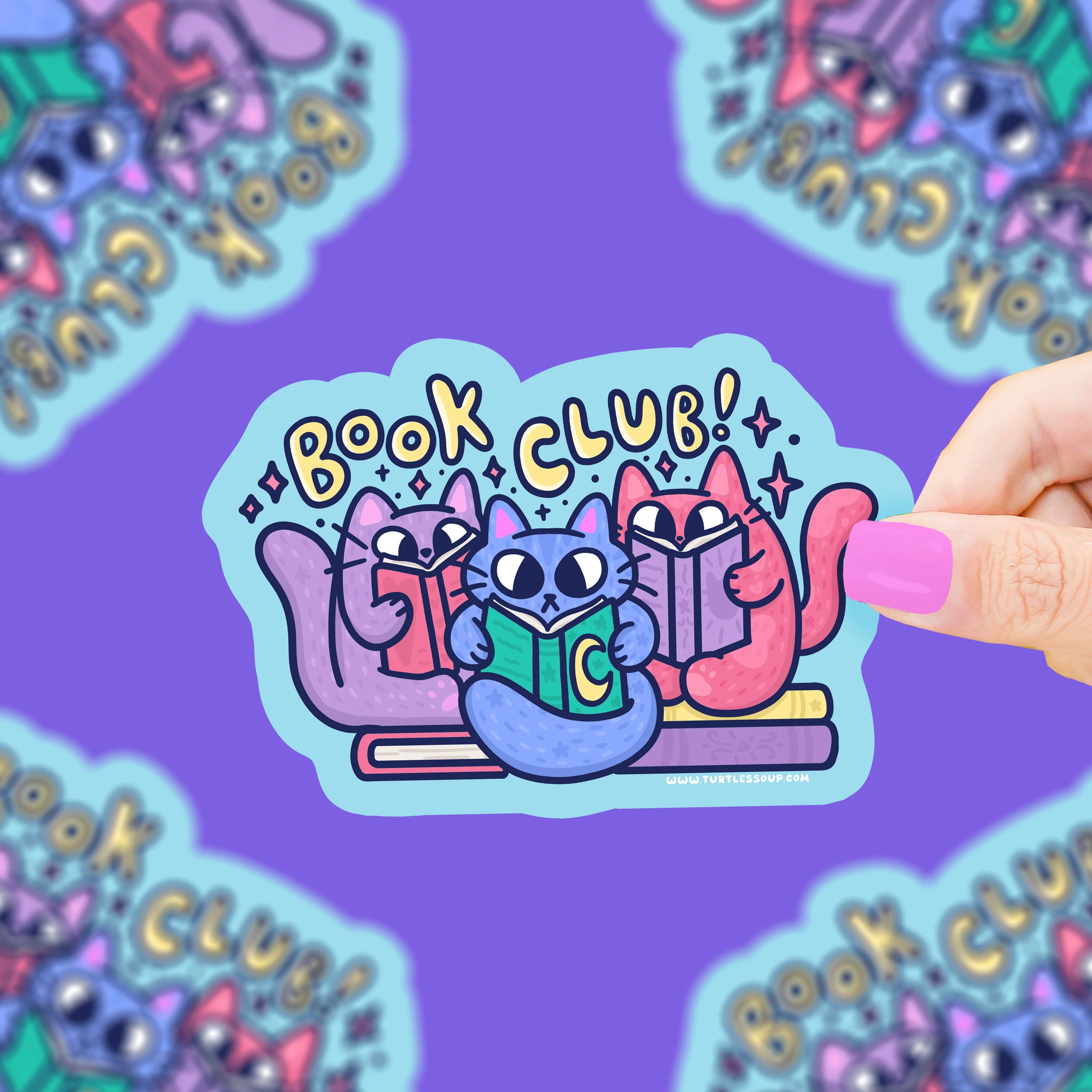 Book Club Cats Sticker